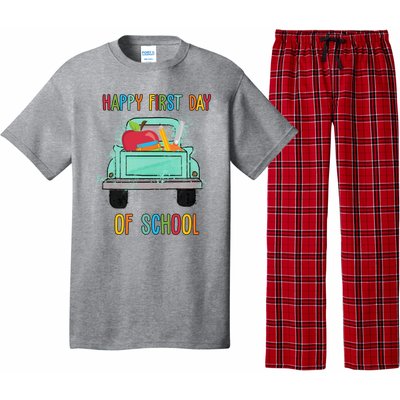 Happy First Day Of School Learning Truck Pajama Set