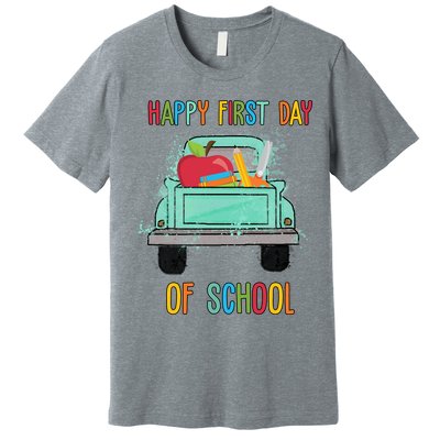 Happy First Day Of School Learning Truck Premium T-Shirt