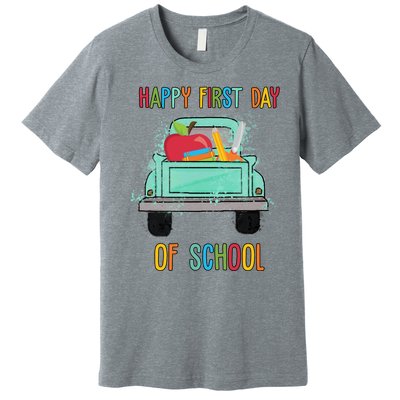 Happy First Day Of School Learning Truck Premium T-Shirt