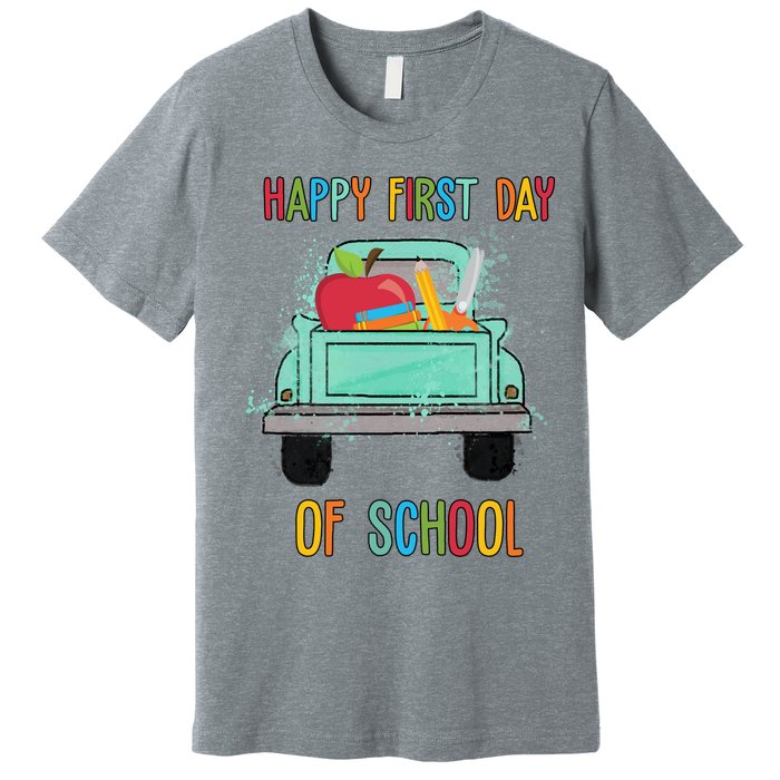 Happy First Day Of School Learning Truck Premium T-Shirt