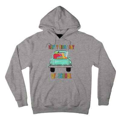 Happy First Day Of School Learning Truck Tall Hoodie