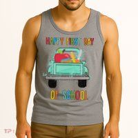 Happy First Day Of School Learning Truck Tank Top