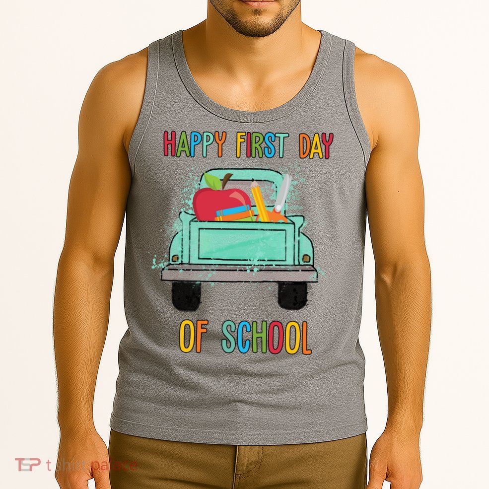Happy First Day Of School Learning Truck Tank Top