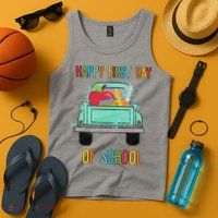 Happy First Day Of School Learning Truck Tank Top