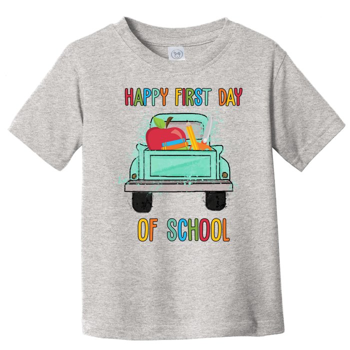 Happy First Day Of School Learning Truck Toddler T-Shirt