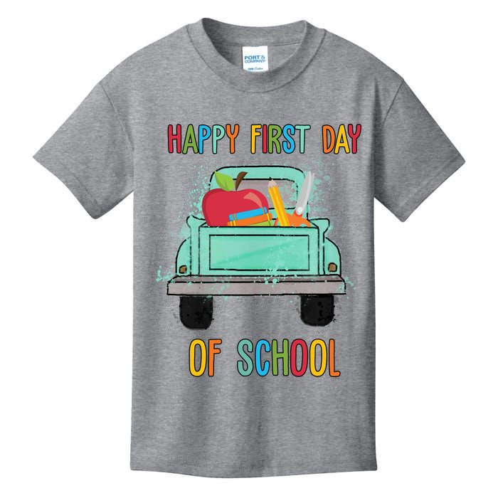 Happy First Day Of School Learning Truck Kids T-Shirt