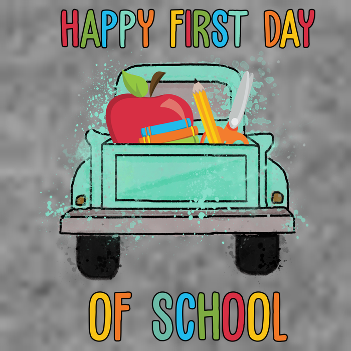 Happy First Day Of School Learning Truck Kids T-Shirt