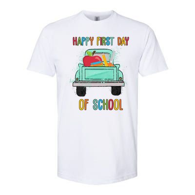 Happy First Day Of School Learning Truck Softstyle CVC T-Shirt