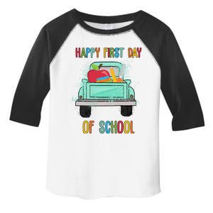 Happy First Day Of School Learning Truck Toddler Fine Jersey T-Shirt