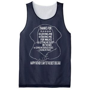 Happy Fathers Day Dog Dad From Daughter Son And Wife Mesh Reversible Basketball Jersey Tank