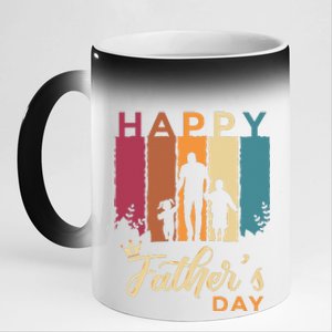 Happy Fathers Day Father Dad Daddy Fathers Day 11oz Black Color Changing Mug