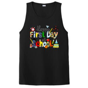 Happy First Day Of School Teachers Students Back To School PosiCharge Competitor Tank