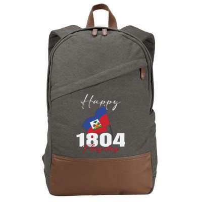 Haitian Flag Day Haiti 1804 For Proud Haitian Cotton Canvas Backpack