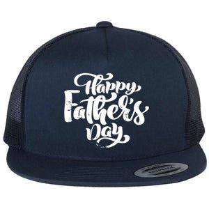 Happy Father's Day Gift For Dad Flat Bill Trucker Hat