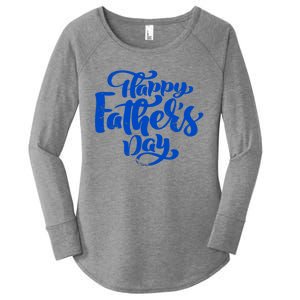 Happy Father's Day Gift For Dad Women's Perfect Tri Tunic Long Sleeve Shirt