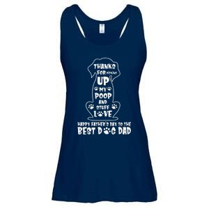 Happy Fathers Day Dog Dad Thanks For Picking Up My Poop Gift Ladies Essential Flowy Tank