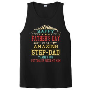 Happy Fathers Day StepDad For Dad Daddy Stepfather PosiCharge Competitor Tank