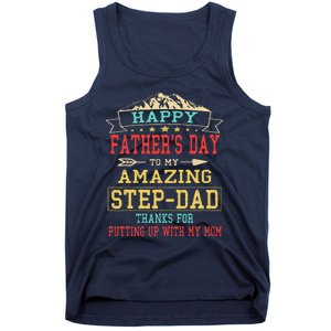 Happy Fathers Day StepDad For Dad Daddy Stepfather Tank Top