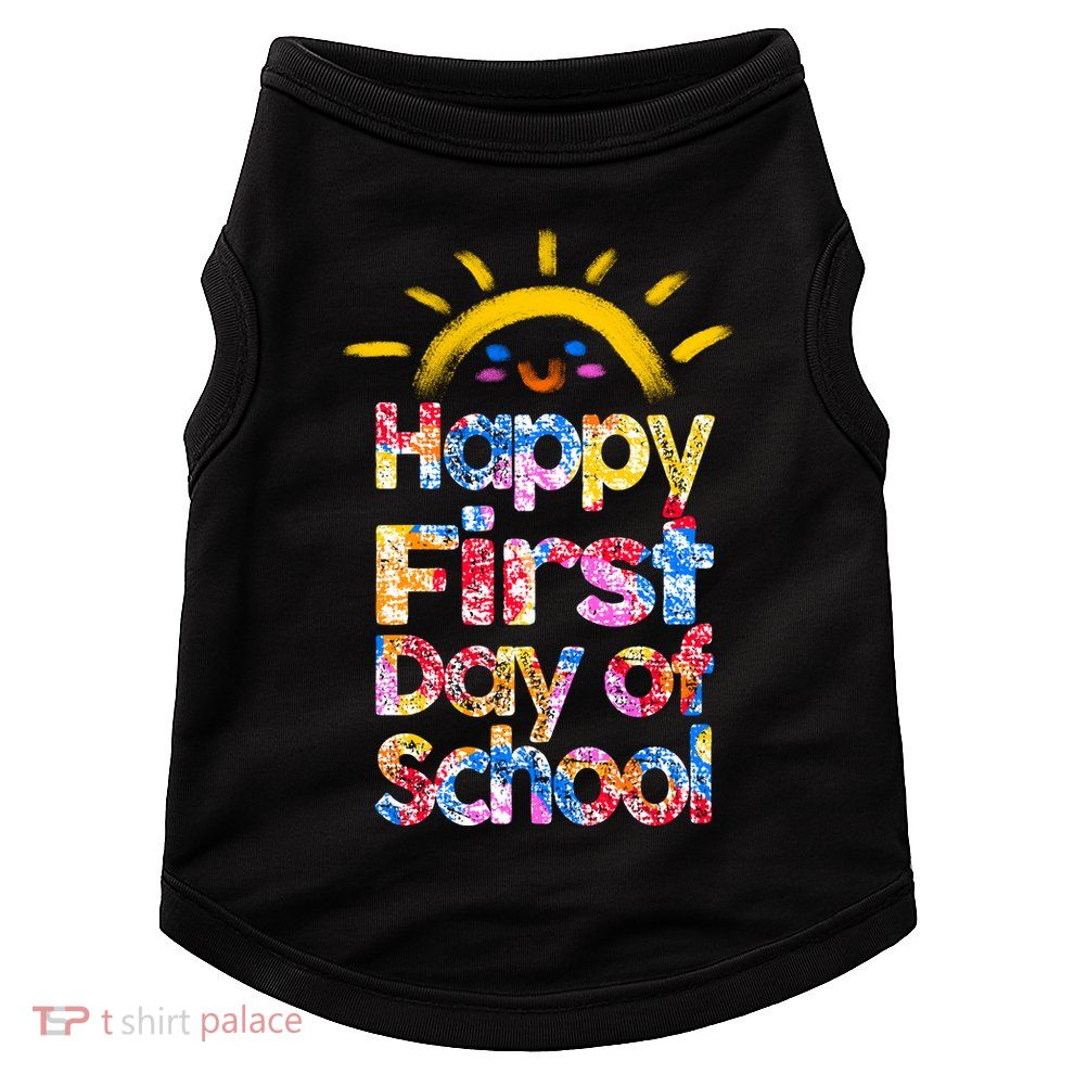 Cute Sun Happy First Day Of School Doggie Tank