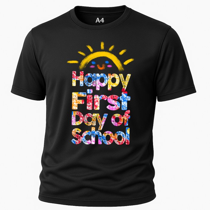 Cute Sun Happy First Day Of School Cooling Performance Crew T-Shirt