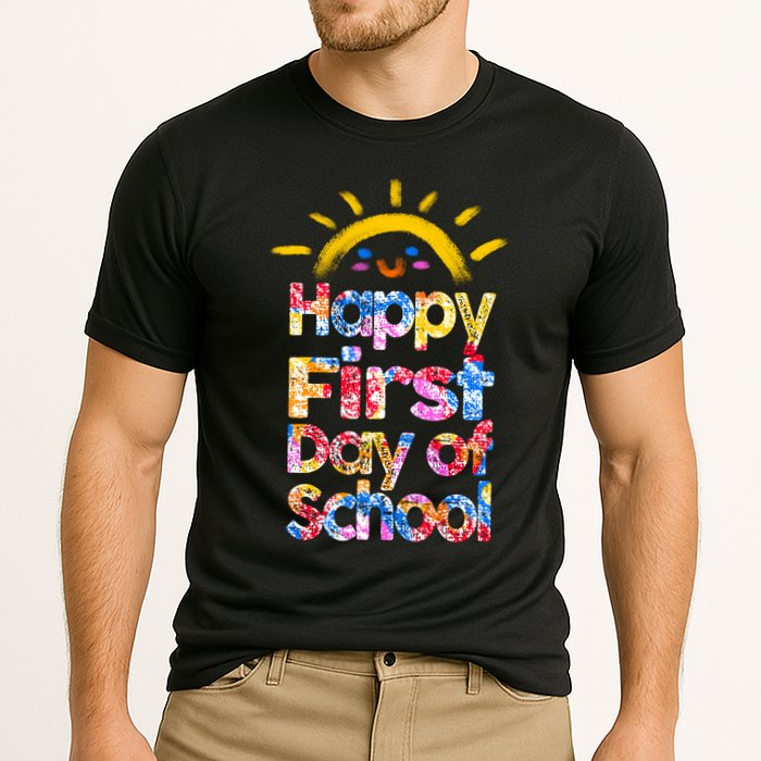 Cute Sun Happy First Day Of School Cooling Performance Crew T-Shirt