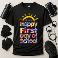Cute Sun Happy First Day Of School Cooling Performance Crew T-Shirt
