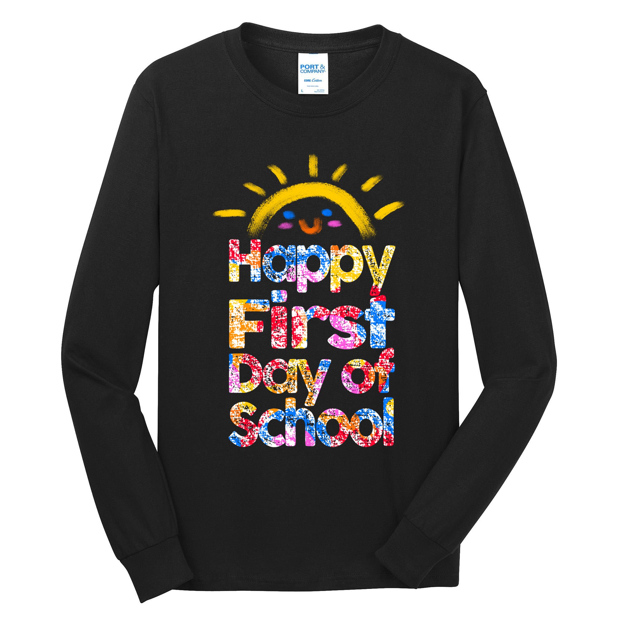 Cute Sun Happy First Day Of School Tall Long Sleeve T-Shirt