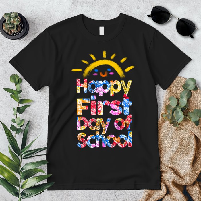 Cute Sun Happy First Day Of School Premium T-Shirt
