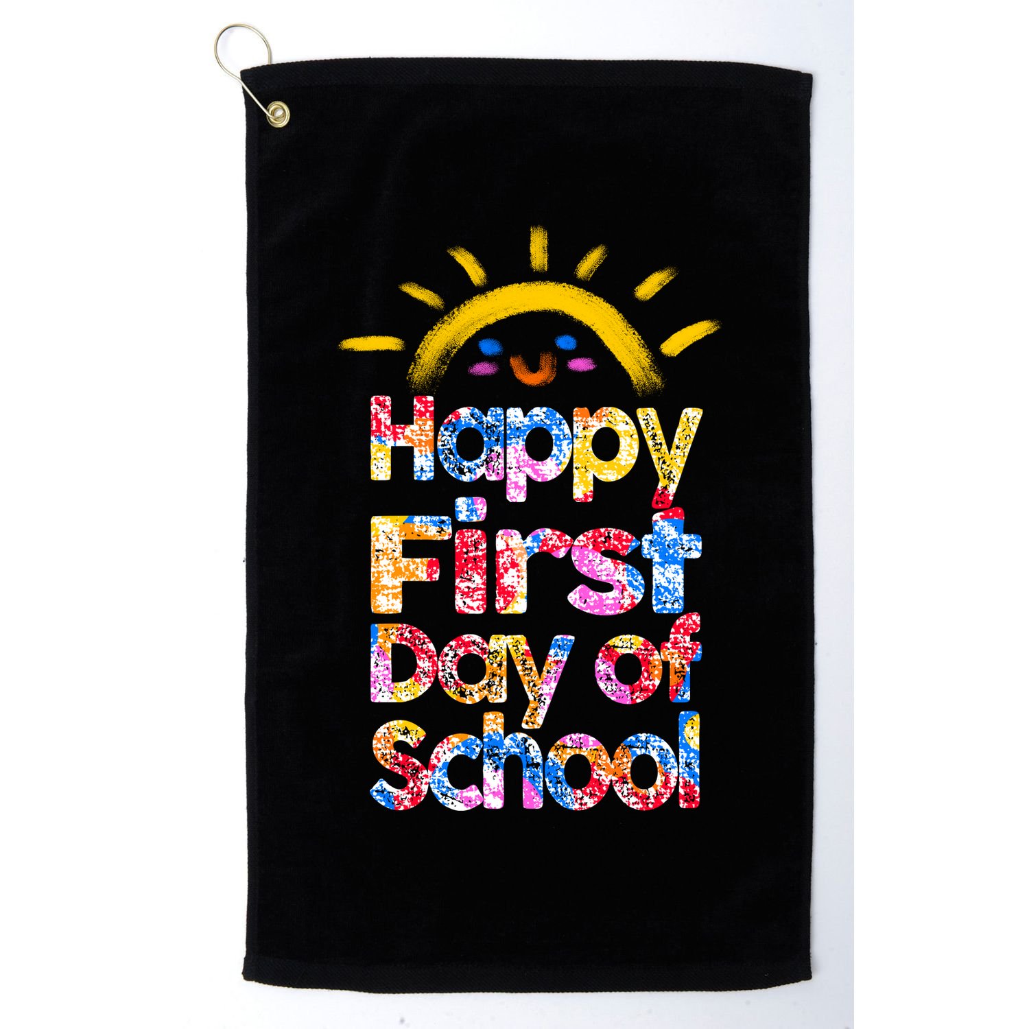 Cute Sun Happy First Day Of School Golf Towel