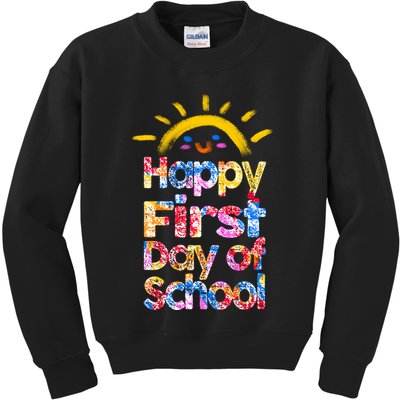 Cute Sun Happy First Day Of School Kids Sweatshirt