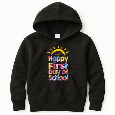 Cute Sun Happy First Day Of School Kids Hoodie