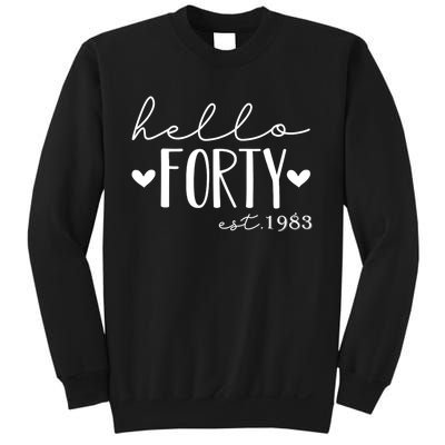 Hello Forty Est 1983 40 Years Old 40th Birthday For gift Sweatshirt