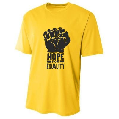 Hope For Equality Black History Month Youth Performance Sprint T-Shirt