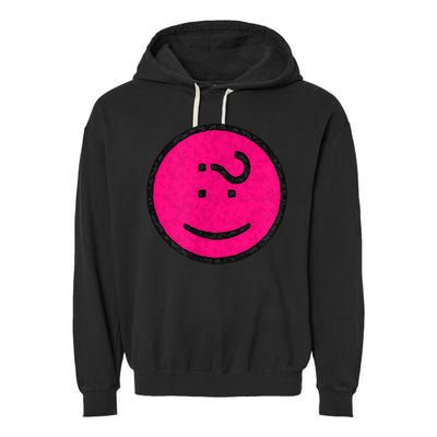 Happy Face Emoticon Funny Graphic for Teens Garment-Dyed Fleece Hoodie