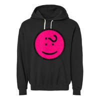 Happy Face Emoticon Funny Graphic for Teens Garment-Dyed Fleece Hoodie