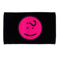 Happy Face Emoticon Funny Graphic for Teens Microfiber Hand Towel