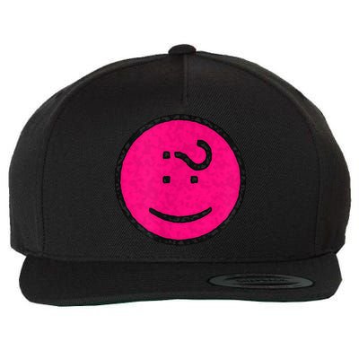 Happy Face Emoticon Funny Graphic for Teens Wool Snapback Cap