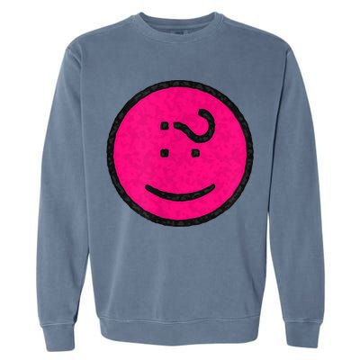 Happy Face Emoticon Funny Graphic for Teens Garment-Dyed Sweatshirt