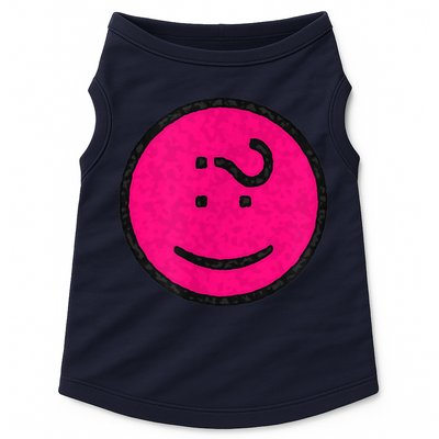 Happy Face Emoticon Funny Graphic for Teens Doggie Tank