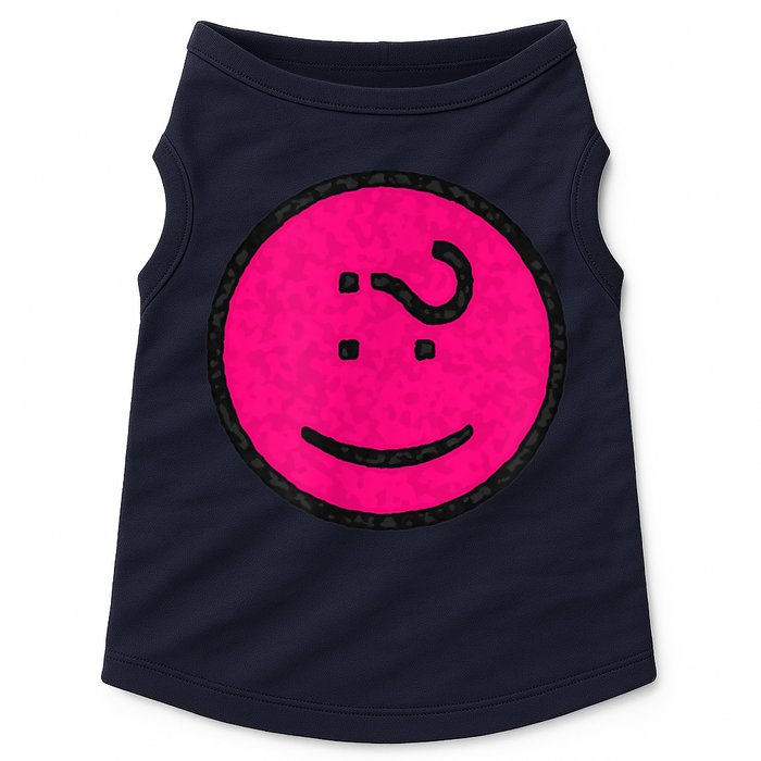 Happy Face Emoticon Funny Graphic for Teens Doggie Tank