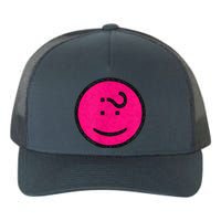 Happy Face Emoticon Funny Graphic for Teens Yupoong Adult 5-Panel Trucker Hat