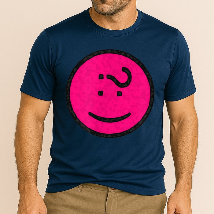 Happy Face Emoticon Funny Graphic for Teens Performance Shirt
