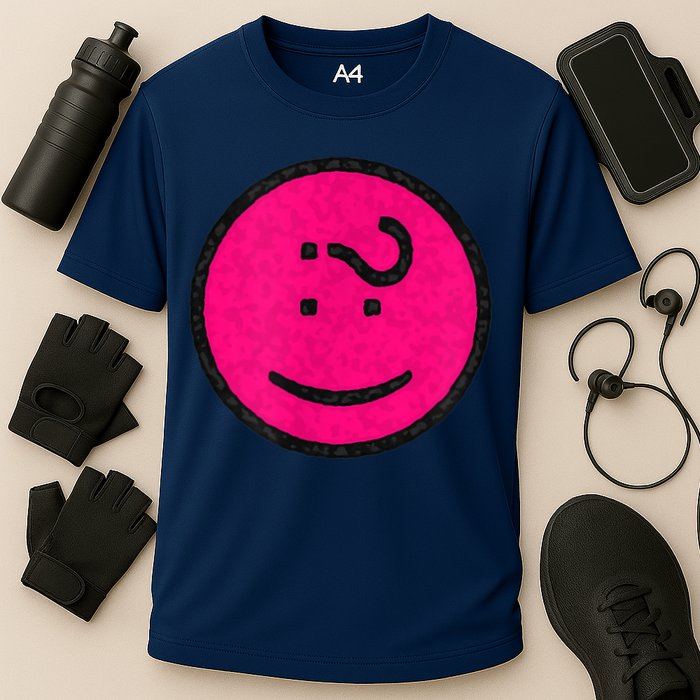 Happy Face Emoticon Funny Graphic for Teens Performance Shirt