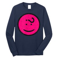 Happy Face Emoticon Funny Graphic for Teens Long Sleeve Shirt