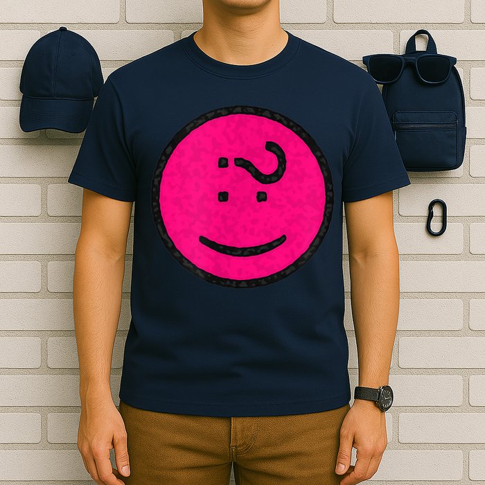 Happy Face Emoticon Funny Graphic for Teens T-Shirt