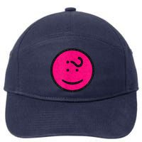Happy Face Emoticon Funny Graphic for Teens 7-Panel Snapback Hat