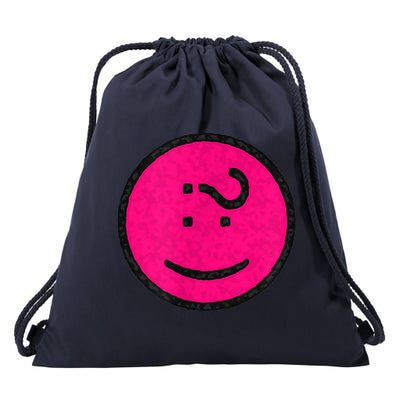 Happy Face Emoticon Funny Graphic for Teens Drawstring Bag