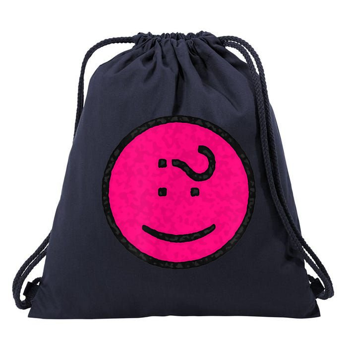 Happy Face Emoticon Funny Graphic for Teens Drawstring Bag