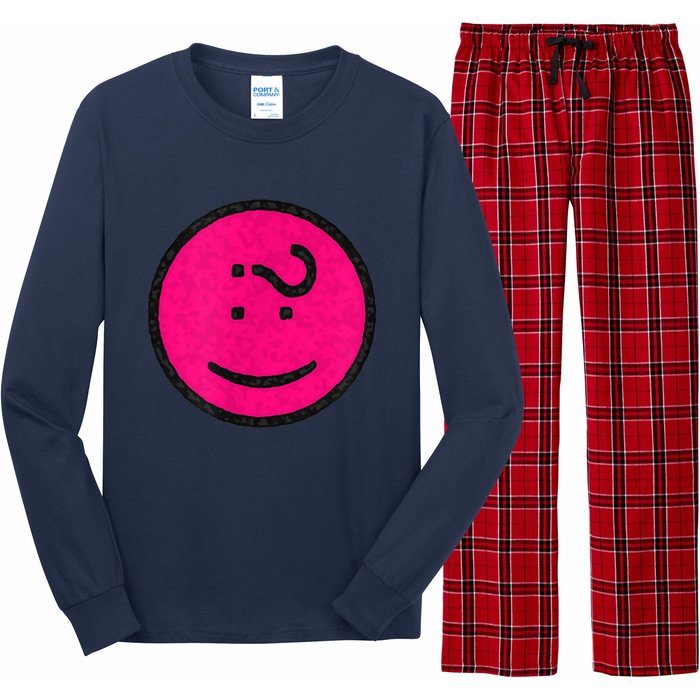 Happy Face Emoticon Funny Graphic for Teens Long Sleeve Pajama Set