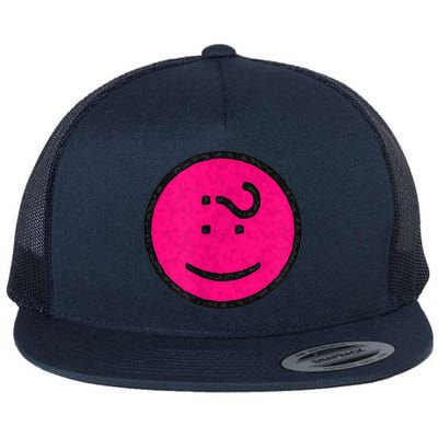 Happy Face Emoticon Funny Graphic for Teens Flatbill Hat